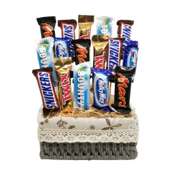 Chocolate Basket, Grey, Medium Size