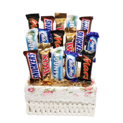 Chocolate Basket, White, Medium Size