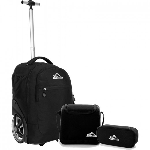 High Sierra Wheeled Trolley Backpack + Lunch Bag & Pouch Set