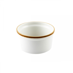 Porceletta Ivory Mocha Porcelain Lined Ramekin 9 cm