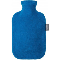 Fashy hot water bottle with cover blue 2L