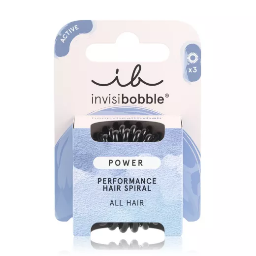 Invisibobble Power True Black Hair Rings 3 pcs