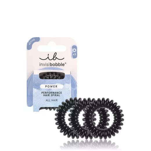 Invisibobble Power True Black Hair Rings 3 pcs