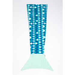 Kanguru sirena fleece mermaid blanket turquoise