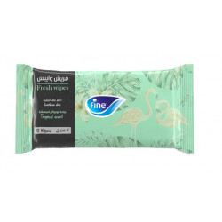 Fine fresh wet wipes pocket tropical 12 sheet