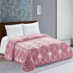 Nova home engraved diamond blanket pink twin size