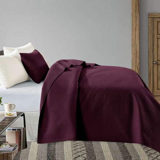 Nova Home "Dimension" Coverlet, Burgandy Color, Twin Size