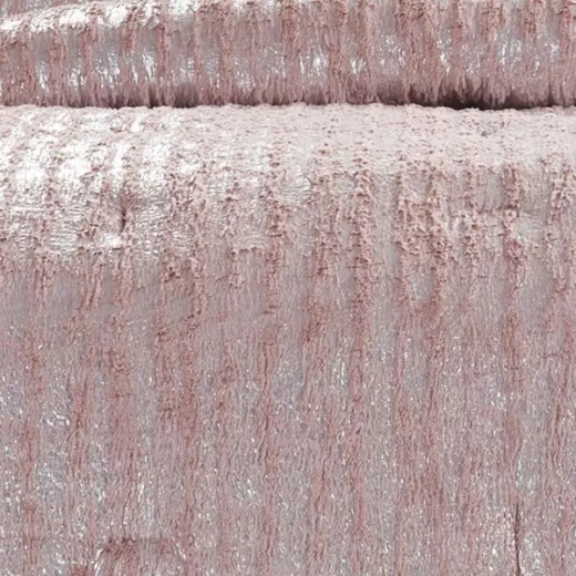 Nova Home Harlow Winter Silver Metallic Print Fur Comforter, Pink Color, Twin Size 4 Pieces