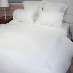 Nova Home "Handy" Embroidery Duvet Cover Set, Cotton, White Color, King Size, 7 Pieces