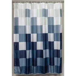 Weva Rubiks Cube Waterproof Shower Curtain, Blue Color, 180x200 Cm