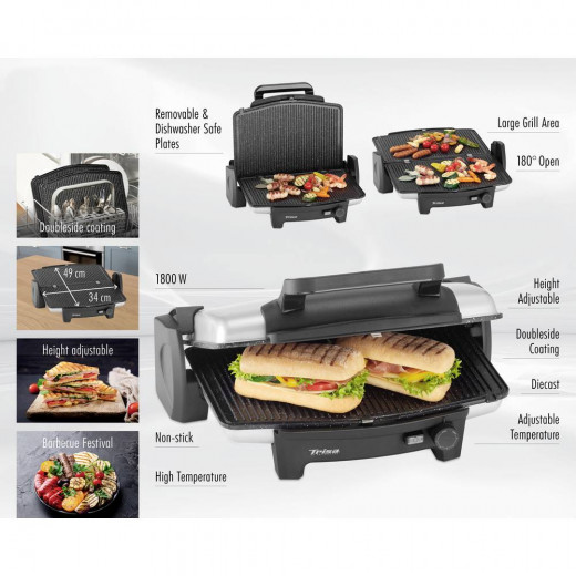 Trisa double plate barbecue grill "Hot snack"