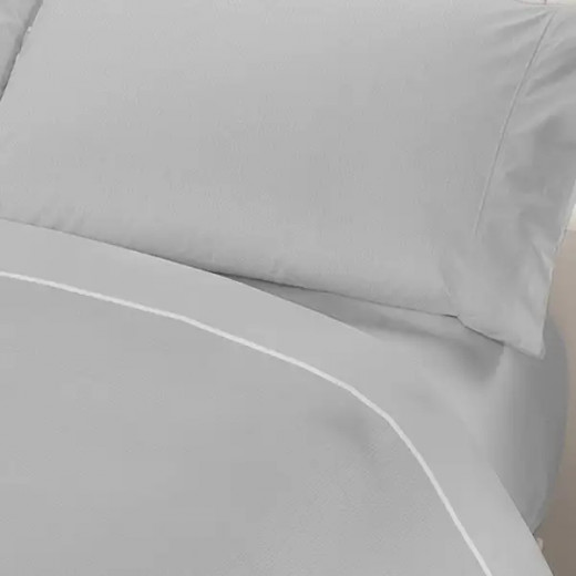 Manterol Luna Flannel Duvet Cover Kingsize, Grey Color, 180 Cm 4 Pieces