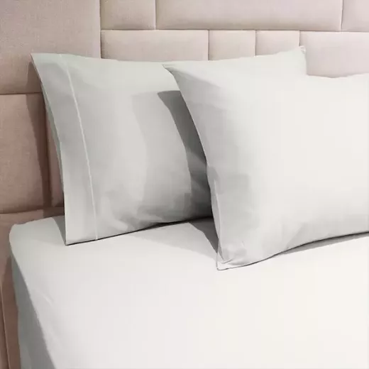 Fieldcrest Plain Fitted Sheet Set - 100% Cotton, White Color, Queen Size