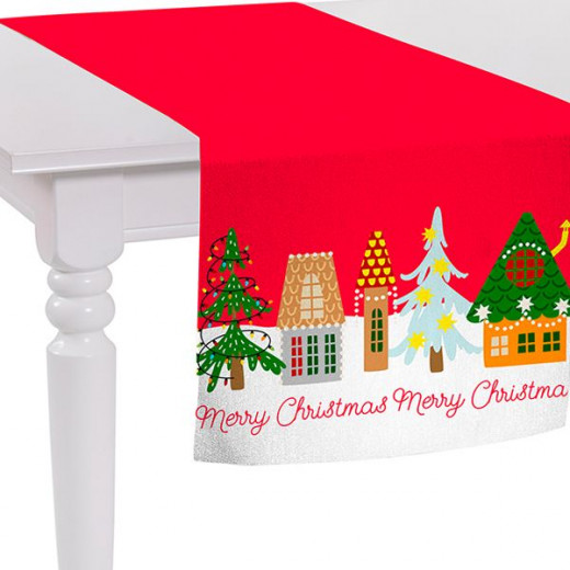 غطاء وسادة بتصميم كريسماس, باللون الاحمر, 140*40 من نوفا هوم