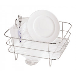 Simplehuman Stainless Steel Wire Frame Dish Rack, Frosted - Silver