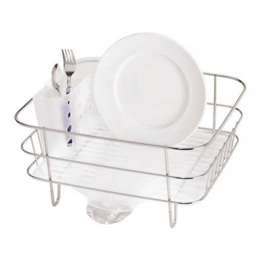 Simplehuman Stainless Steel Wire Frame Dish Rack, Frosted - Silver