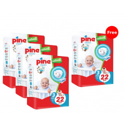 Pine Classic Diapers 3+1, Size 3, 22 Pads, From 4 to 9 kg