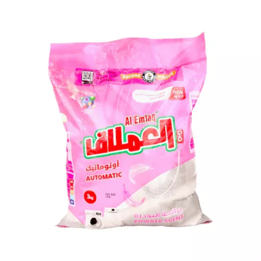Al Emlaq Detergent Powder - Automatic - 3 kg - Powder scent - Bag