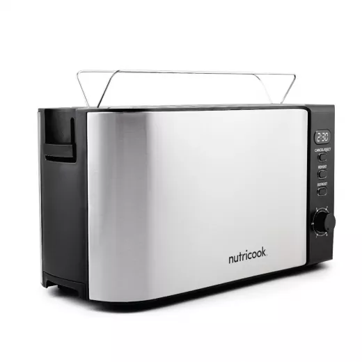 Nutricook 4 Slice Stainless Steel LED Digital Toaster, 1500 Watt