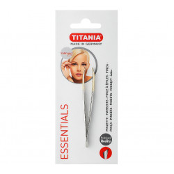 Titania Solingen Tweezers Slanted Tip Gold Plated