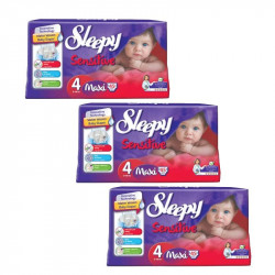 Sleepy Maxi Packing #4, 45 diapers, 7-14 KG, 3 Packs