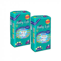 Baby Life Diapers, Size 4, 7-14 Kg, 44 Diapers, 2 Packs