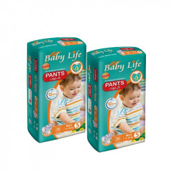 Baby Life Pants, Size 5, 11-18 Kg, 36 Pants, 2 Packs