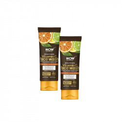 Wow Skin Science Brightening Vitamin C Face Wash Tube, 100ml, 2 Packs