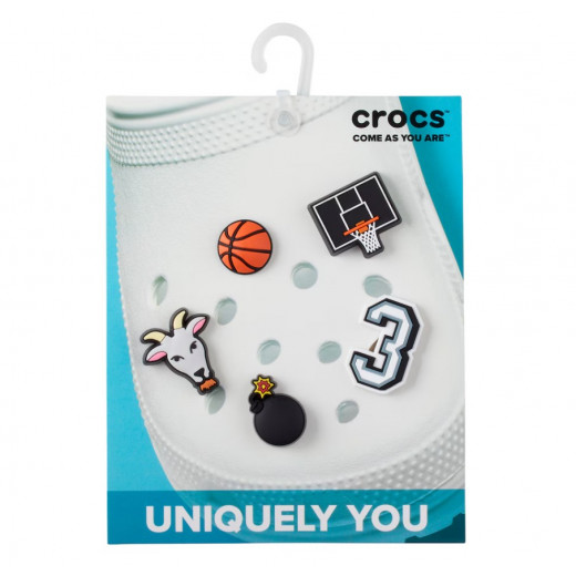 Crocs Jibbitz Symbol Shoe Charms for Crocs Basketball Star 5Pack