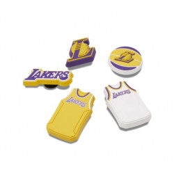 Crocs Jibbitz Symbol Shoe Charms for Crocs Nba Los Angeles Lakers 5 Pack