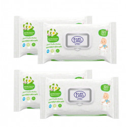 Lido Baby Wet Wipes, Chamomile Scent,120 Sheet, 4 Packs