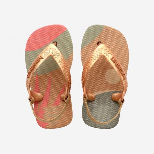 Havaianas Baby Palette Glow Sand Grey/golden Size 20