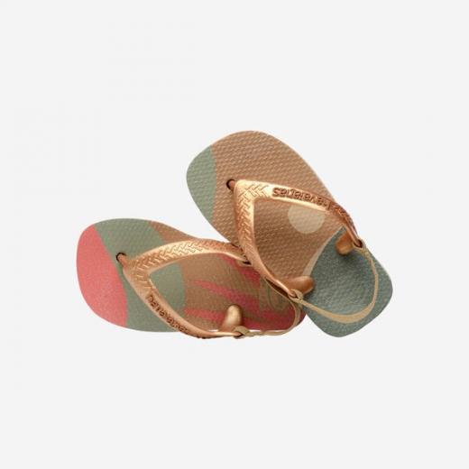 Havaianas Baby Palette Glow Sand Grey/golden Size 20