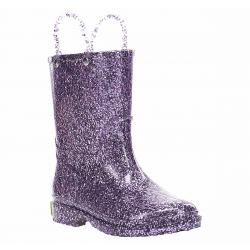 Western Chief Kids Glitter Rain Boots, Purple Color, Size 31