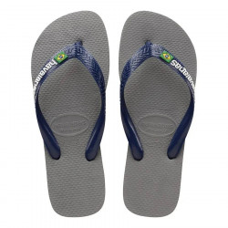 Havaianas Brasil Logo Steel Grey/Navy Blue 37/38