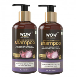 Wow Skin Science Onion Red Seed Oil Shampoo, 300 ml, 2 Packs