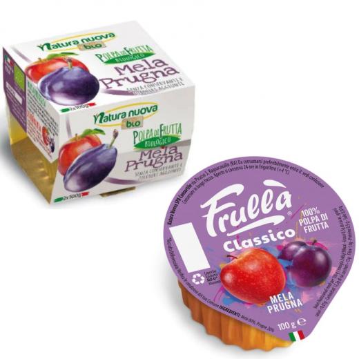 Natura Nuova Apple & Plum Pulp, 2 x 100 Gram, 3 Packs