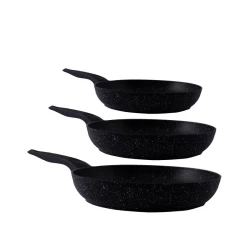 Amboss Kuvars Frying Pan Set (Black) 3 pcs