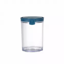 Vague Round Airtight Food Container Jar 550 ml Blue