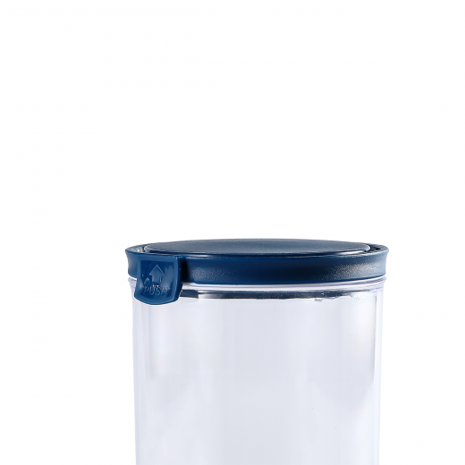 Round Airtight Food Container Jar 390 ml Blue