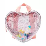 Skip Hop Bags Clear Glitter Heart Backpack (3Y to 6Y) Transparent