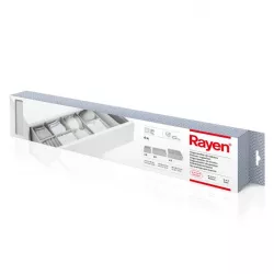 Rayen | Foldable Drawer Organizer, 6 boxes in different sizes, Light Grey