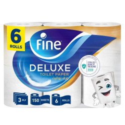 Toilet Tissues Deluxe 150 Sheets 6*6 (3 Ply) - DAWN