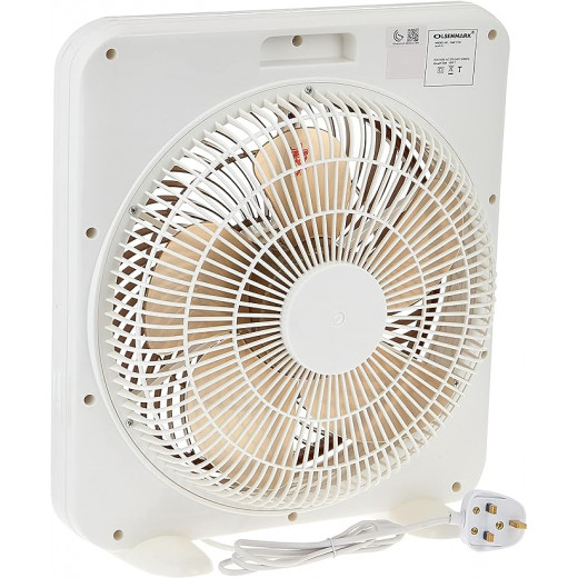 Olsenmark Box Fan, 12 Inch - 3 Speed Setting - 5 Leaf Strong Blade - Timer Function OMF1759  OMF1759