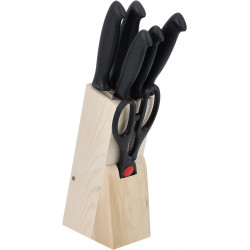 Royalford 8Pcs Kitchen Knives Set With Wooden Block