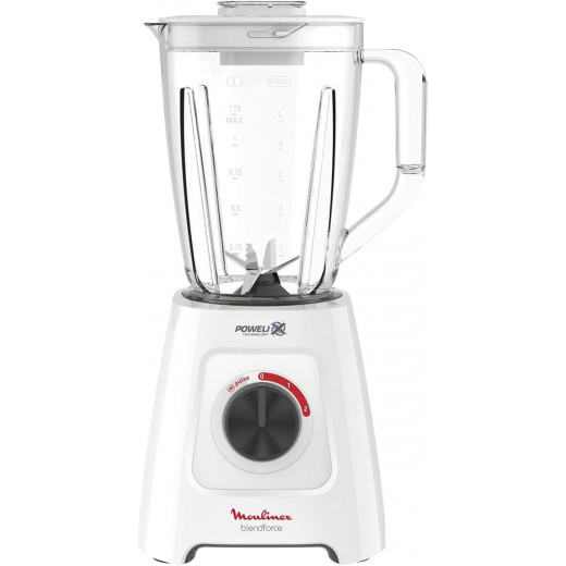 MOULINEX Blender, BlendForce 2-in-1 2L Blender Mixer with 1L Juicer Jar, Powelix Technology, LM42Q127