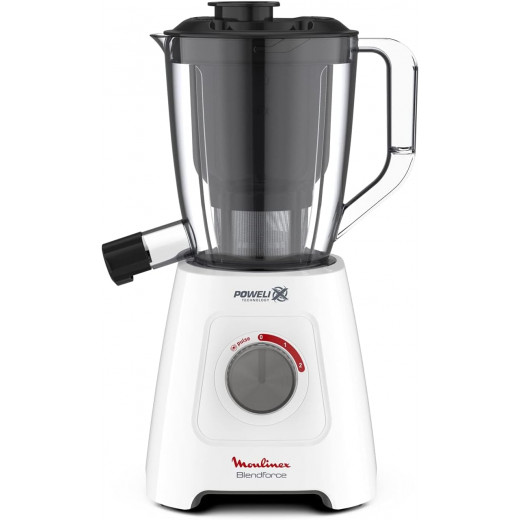 MOULINEX Blender, BlendForce 2-in-1 2L Blender Mixer with 1L Juicer Jar, Powelix Technology, LM42Q127