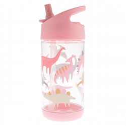 Stephen Joseph, Kids Flip Top Water Bottle PINK DINO