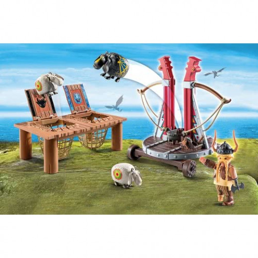 Playmobil Dragons Gobber The Belch With Sheep Sling