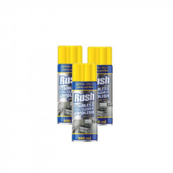 Rush Stainless Steel Cleaner and Polish Spray 300 Ml, 3 Packs